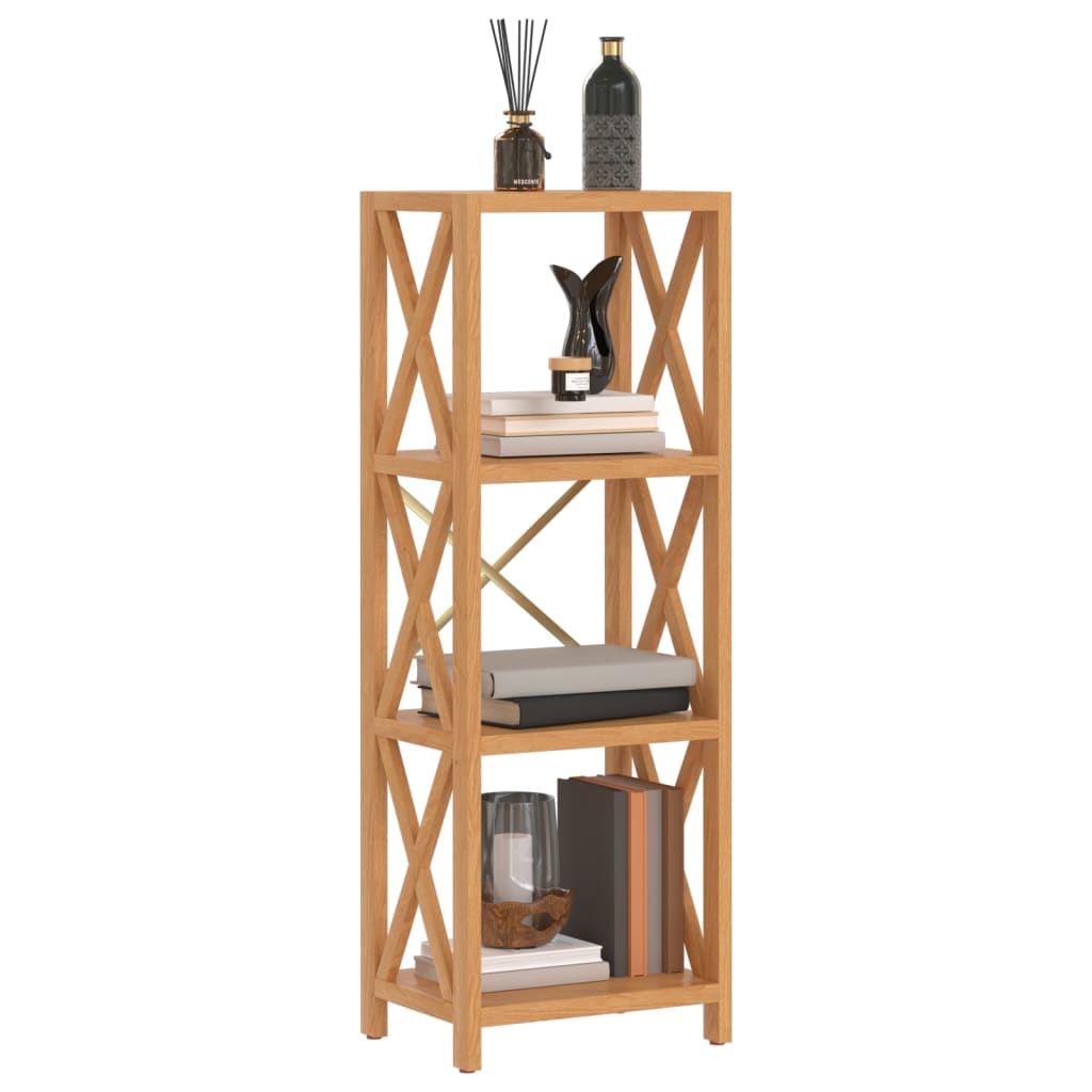 vidaXL Regal mit 4 Böden 40x30x112 cm Massivholz Eiche