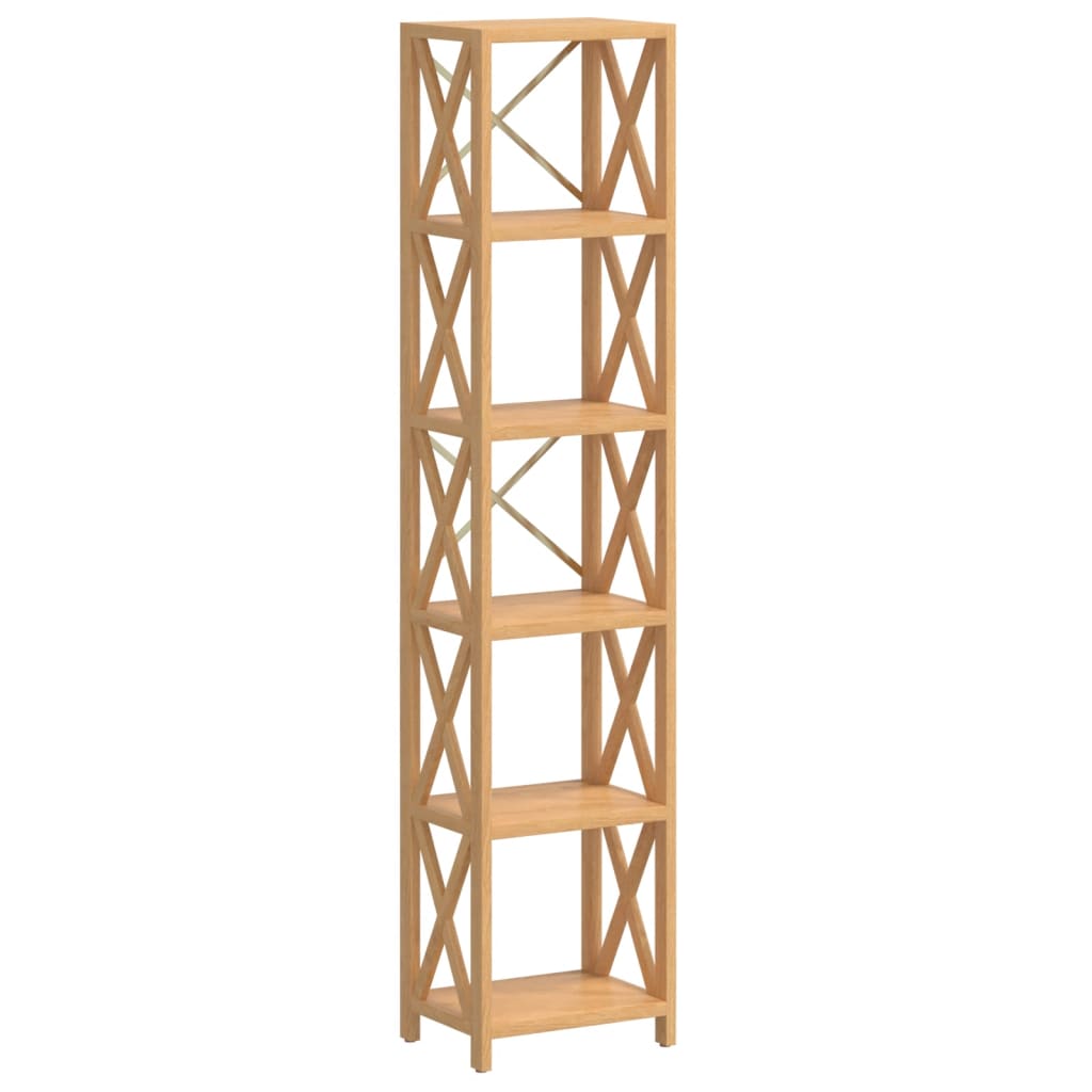 vidaXL Regal mit 6 Böden 40x30x181 cm Massivholz Eiche