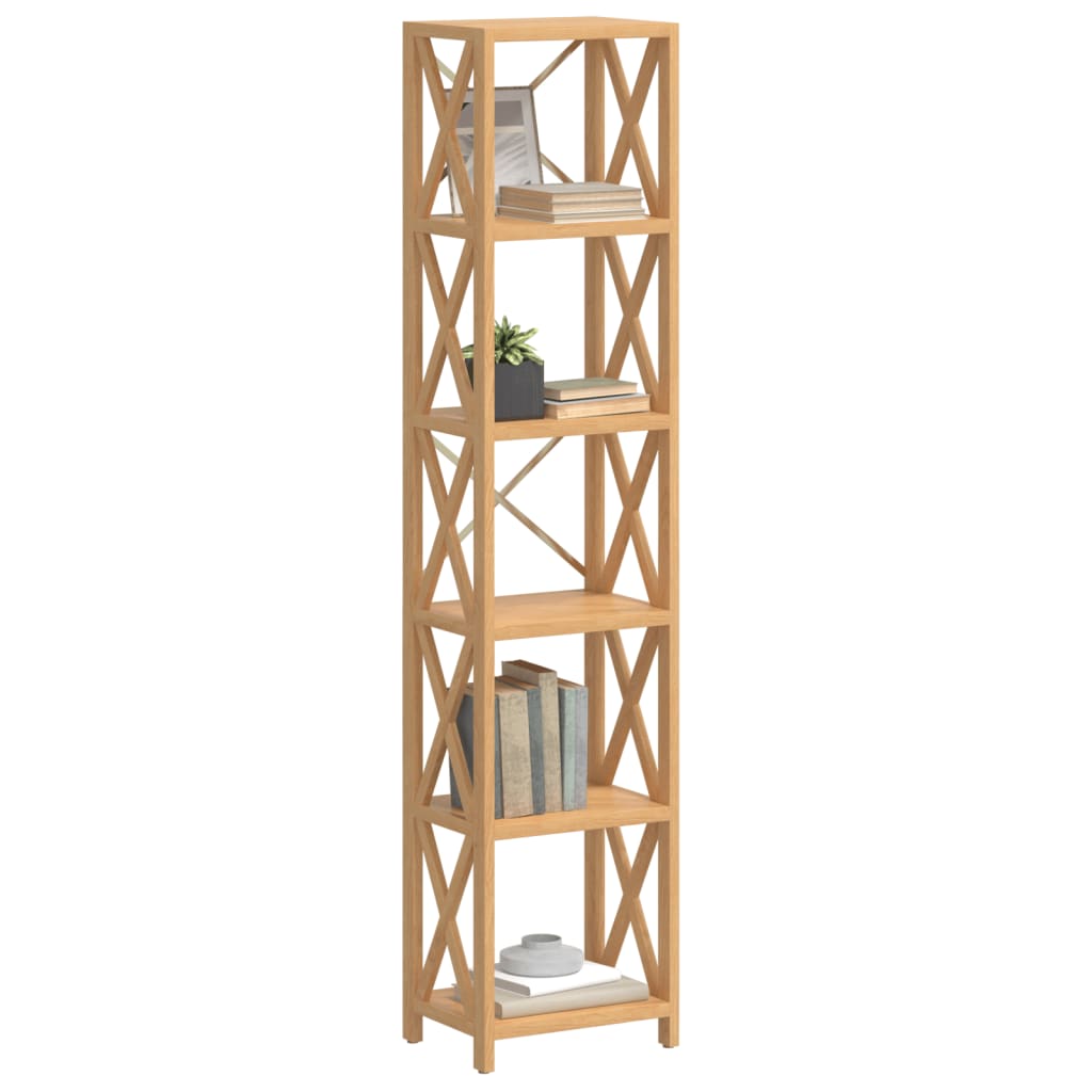 vidaXL Regal mit 6 Böden 40x30x181 cm Massivholz Eiche