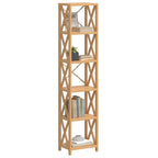 vidaXL Regal mit 6 Böden 40x30x181 cm Massivholz Eiche