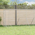 vidaXL Outdoor-Hundezwinger Silbern 2x6x2 m Verzinkter Stahl