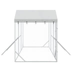 vidaXL Outdoor-Hundezwinger mit Dach Silber 6x2x2,5 m Verzinkter Stahl