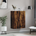 vidaXL Wandschrank Räuchereiche 69,5x34x90 cm