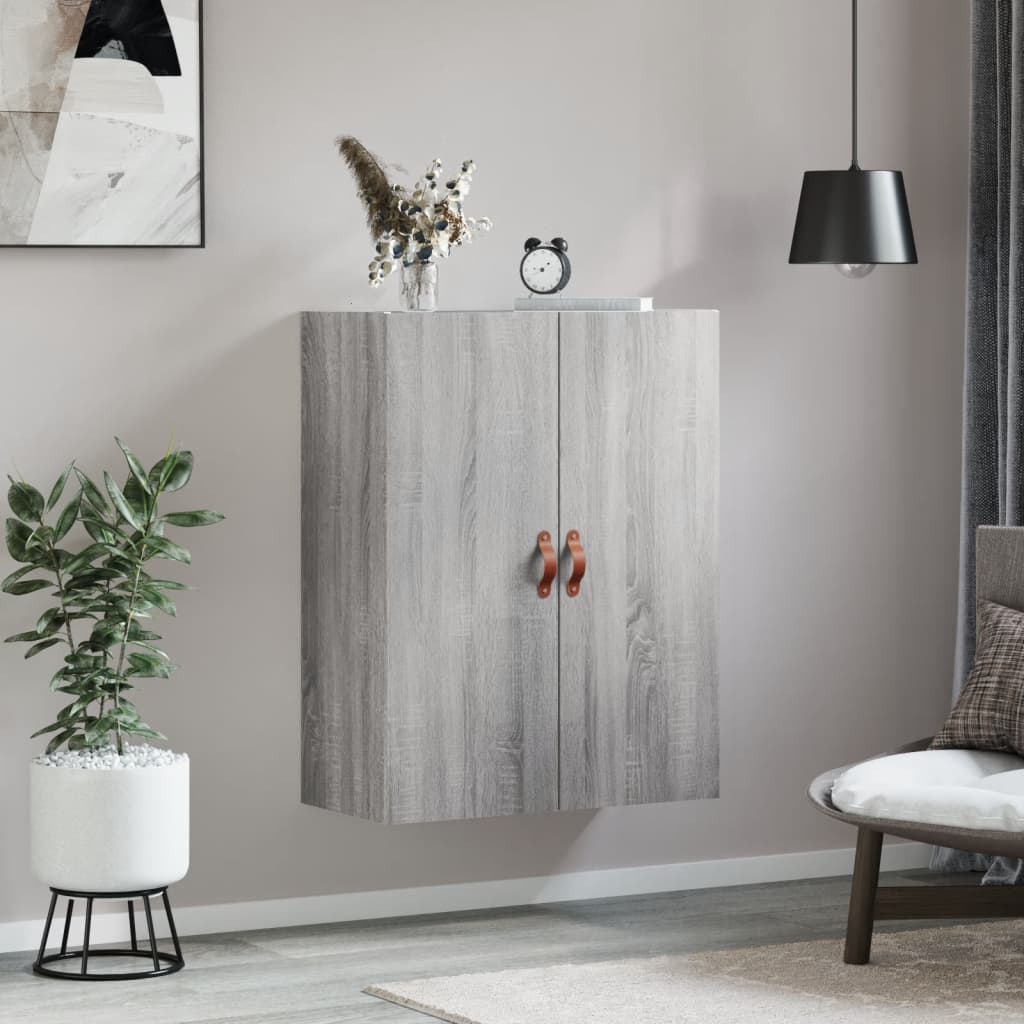 vidaXL Wandschrank Grau Sonoma 69,5x34x90 cm