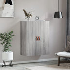 vidaXL Wandschrank Grau Sonoma 69,5x34x90 cm