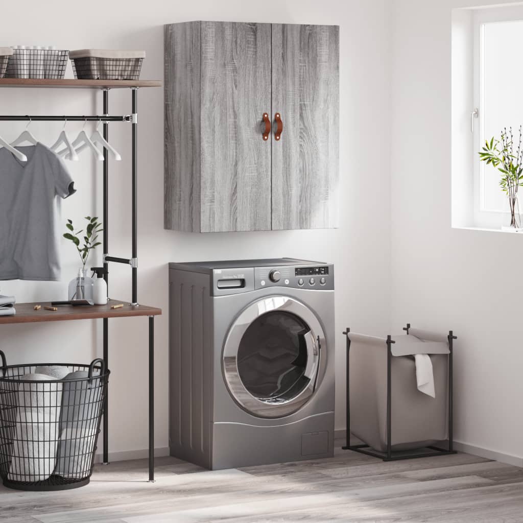 vidaXL Wandschrank Grau Sonoma 69,5x34x90 cm