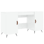 vidaXL Schreibtisch Hochglanz-Weiß 140x50x75 cm Holzwerkstoff