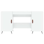 vidaXL Schreibtisch Hochglanz-Weiß 140x50x75 cm Holzwerkstoff