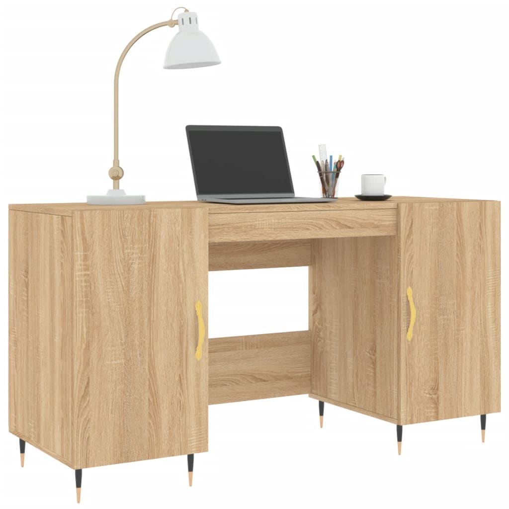 vidaXL Schreibtisch Sonoma-Eiche 140x50x75 cm Holzwerkstoff