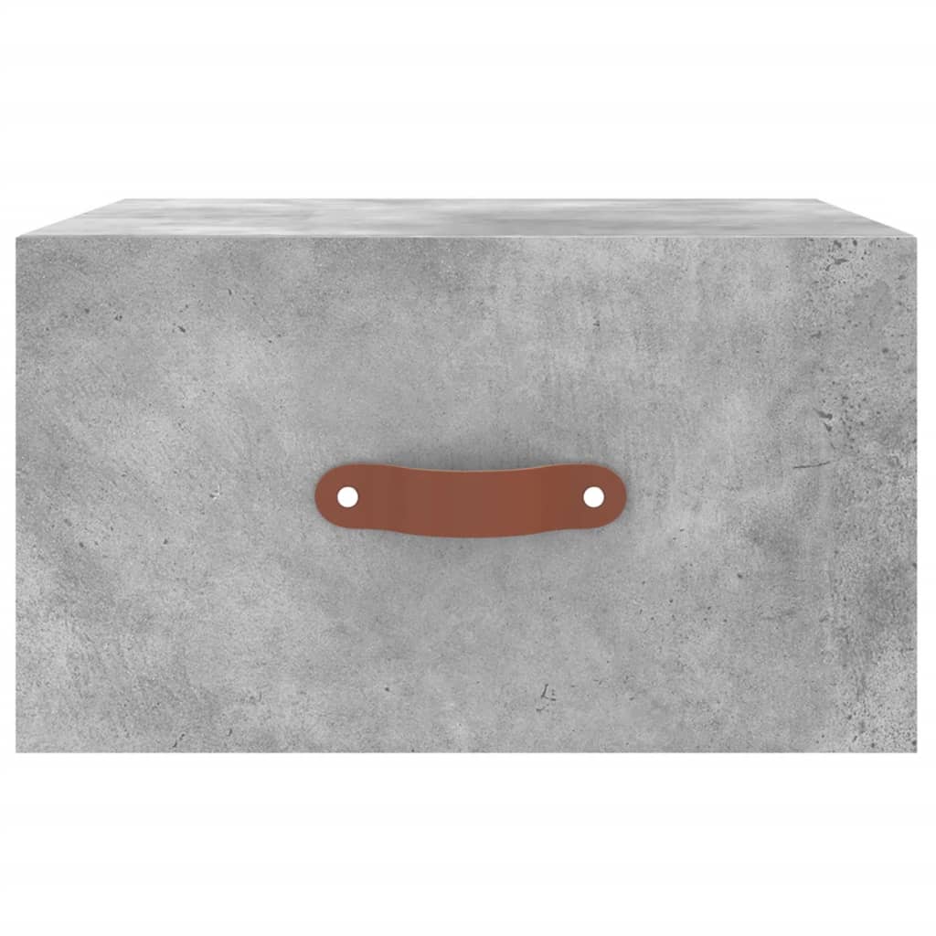 vidaXL Wand-Nachttisch Betongrau 35x35x20 cm