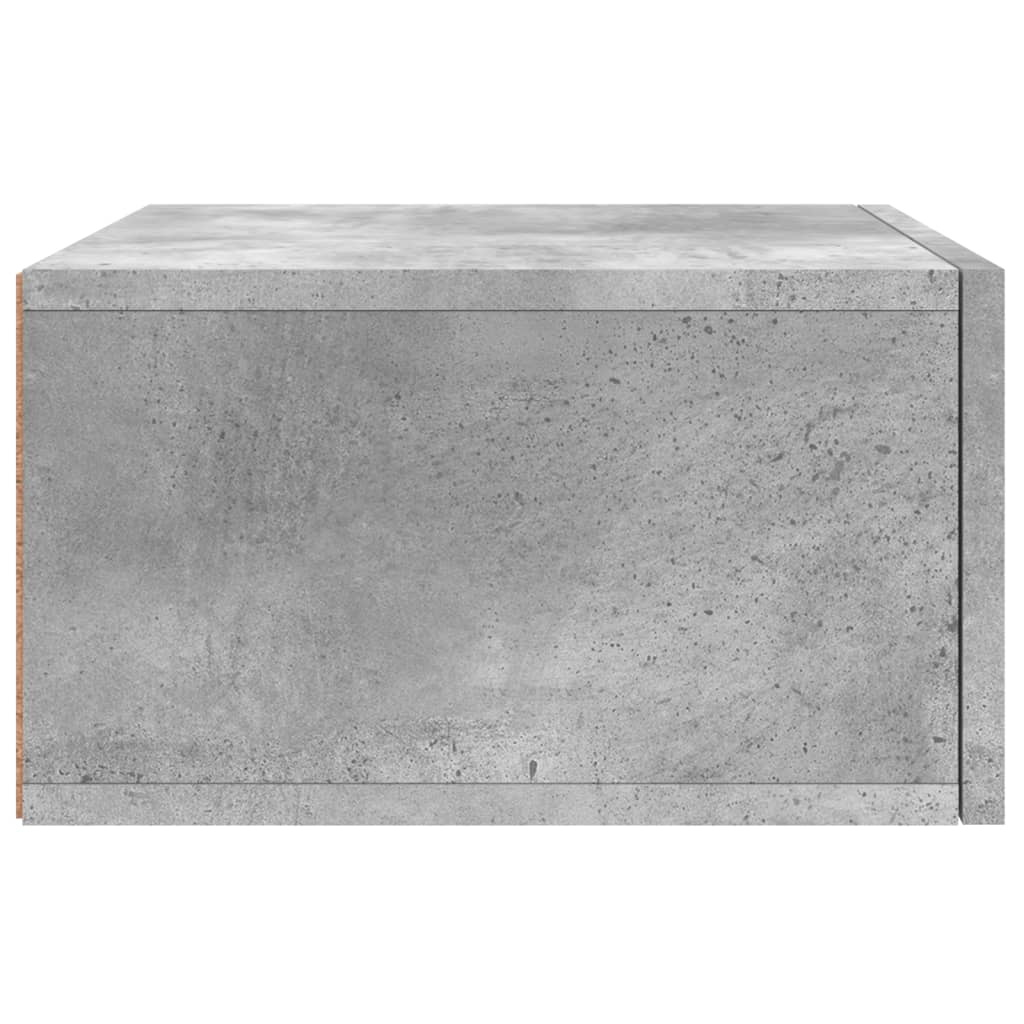vidaXL Wand-Nachttisch Betongrau 35x35x20 cm