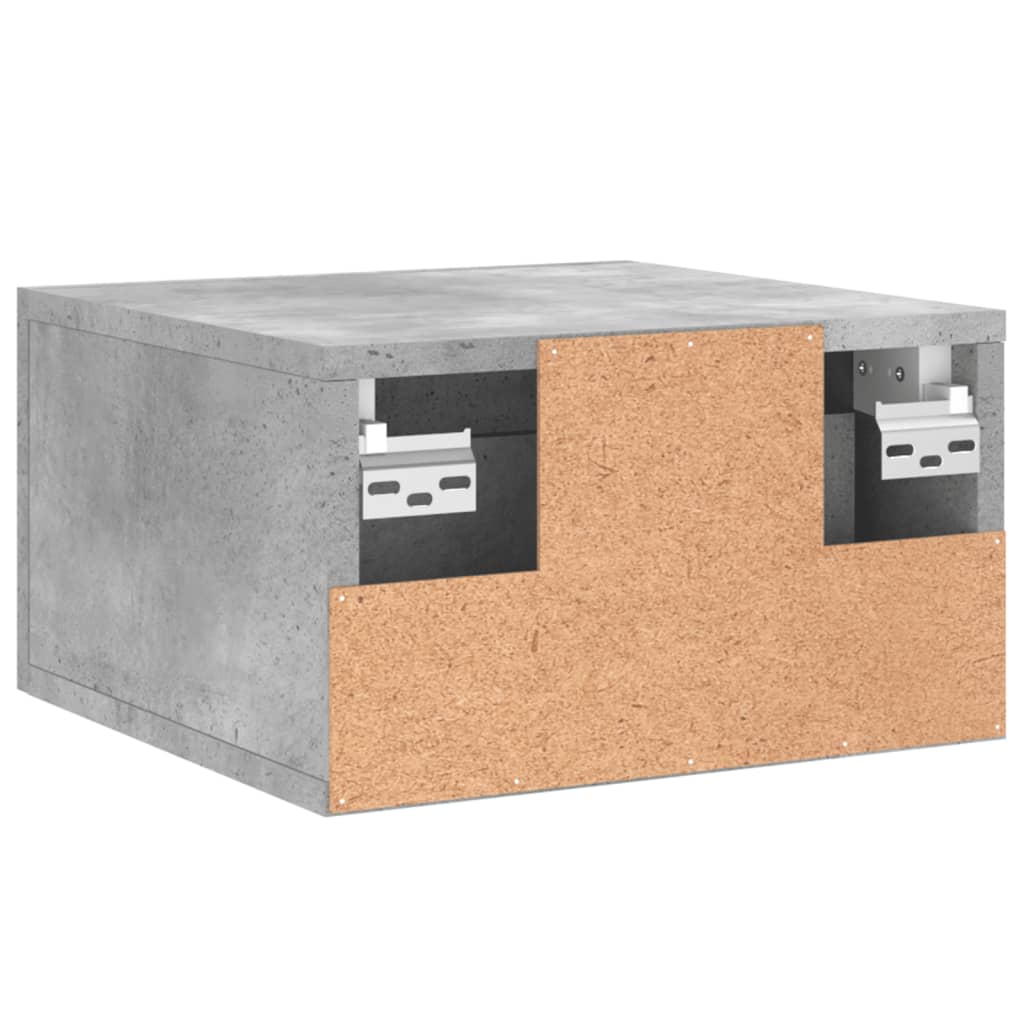 vidaXL Wand-Nachttisch Betongrau 35x35x20 cm