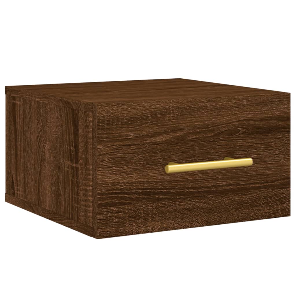 vidaXL Wand-Nachttisch Braun Eichen-Optik 35x35x20 cm