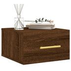 vidaXL Wand-Nachttisch Braun Eichen-Optik 35x35x20 cm