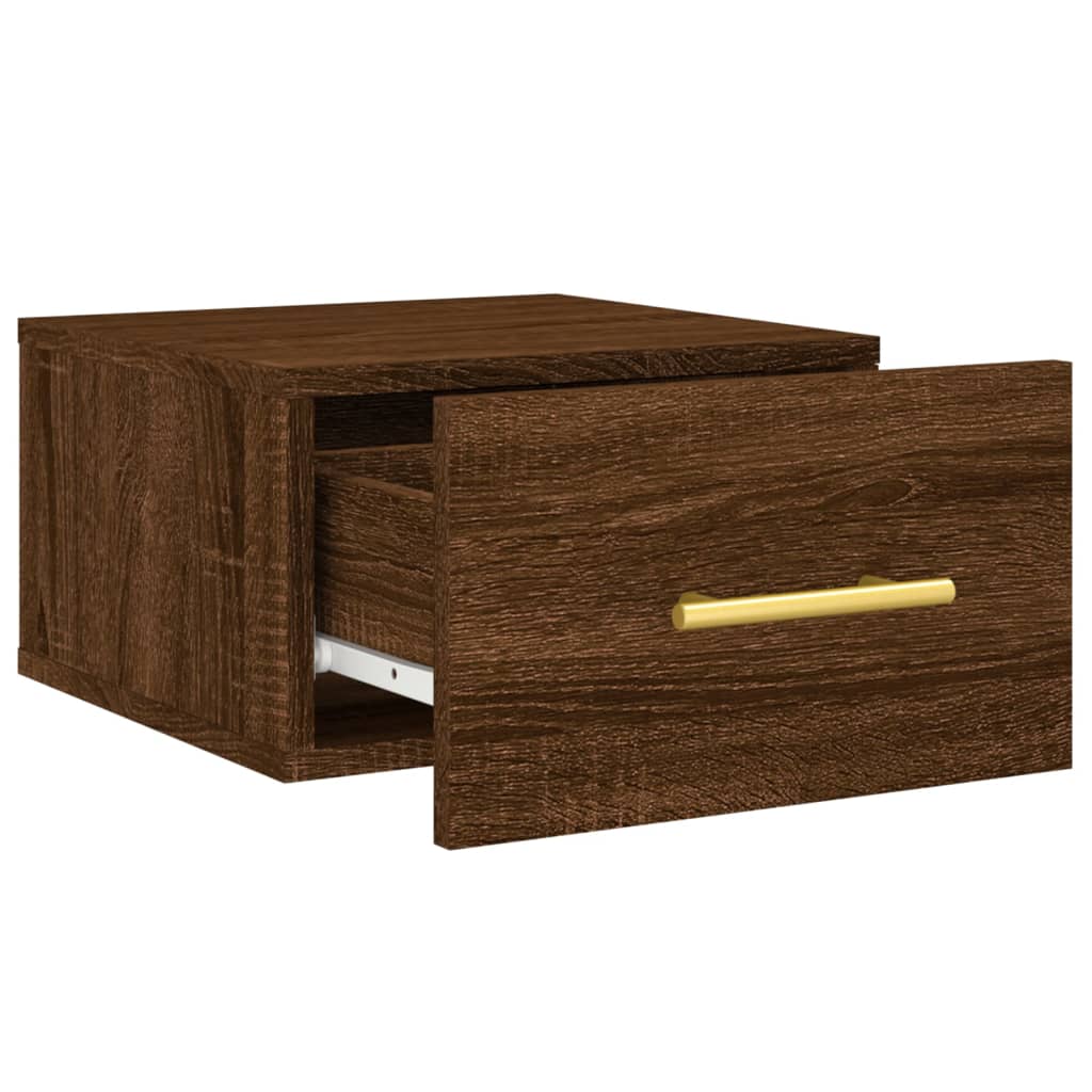 vidaXL Wand-Nachttisch Braun Eichen-Optik 35x35x20 cm