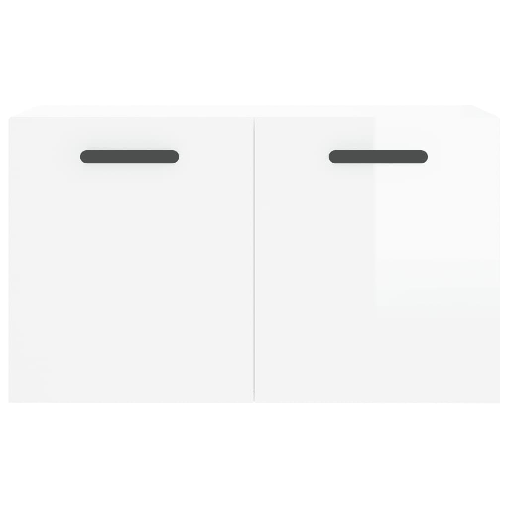 vidaXL Wandschrank Hochglanz-Weiß 60x36,5x35 cm Holzwerkstoff