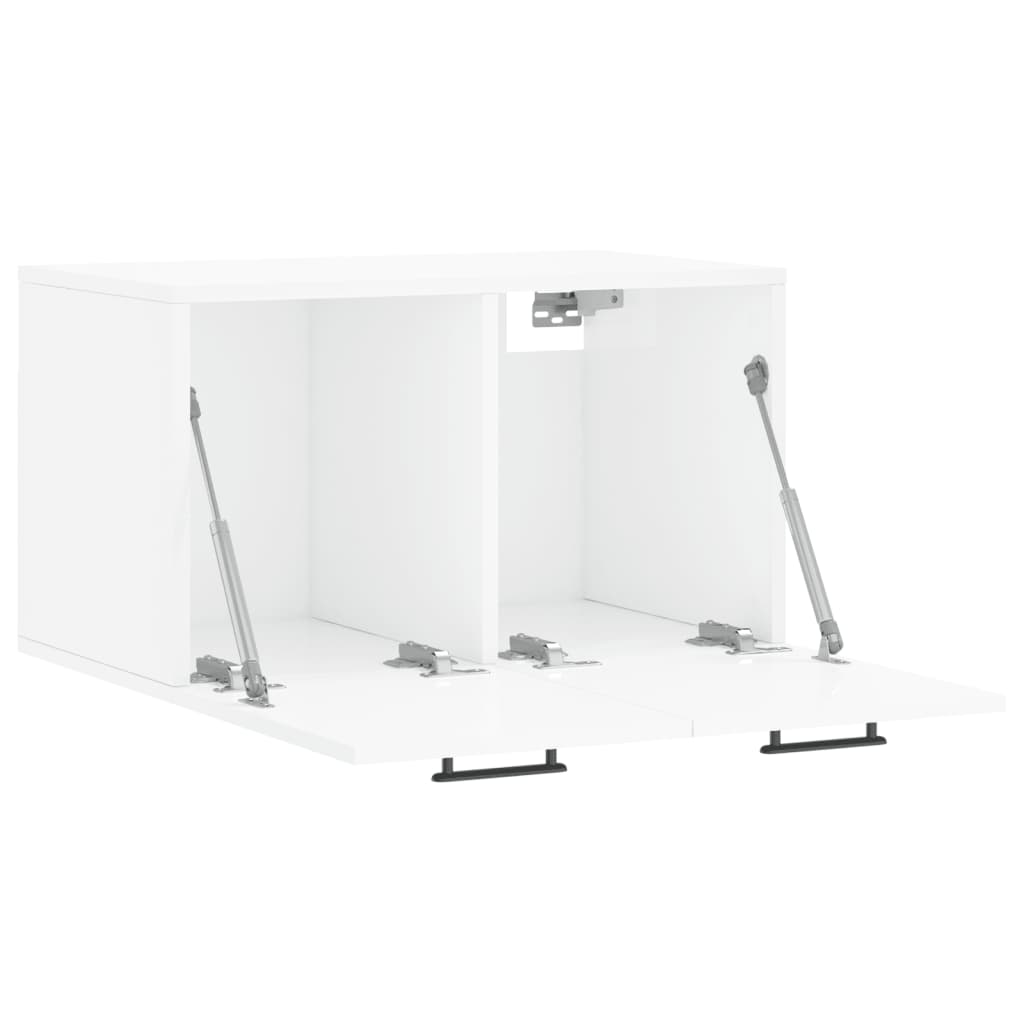 vidaXL Wandschrank Hochglanz-Weiß 60x36,5x35 cm Holzwerkstoff