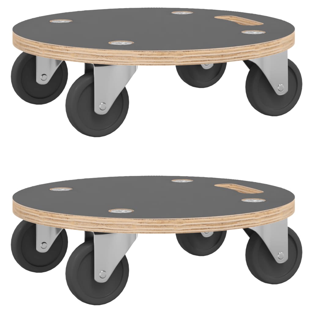 vidaXL Transportroller 2 Stk. Rund Ø38x11,5 cm 250 kg