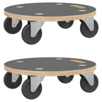 vidaXL Transportroller 2 Stk. Rund Ø38x11,5 cm 250 kg