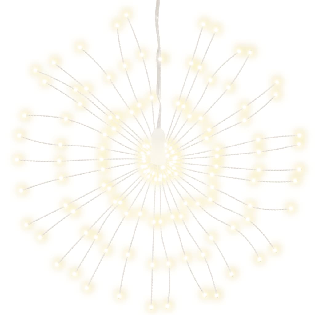 vidaXL Weihnachtsbeleuchtungen Feuerwerk 2 Stk. 140 LEDs Warmweiß 17cm