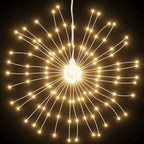 vidaXL Weihnachtsbeleuchtungen Feuerwerk 2 Stk. 140 LEDs Warmweiß 17cm