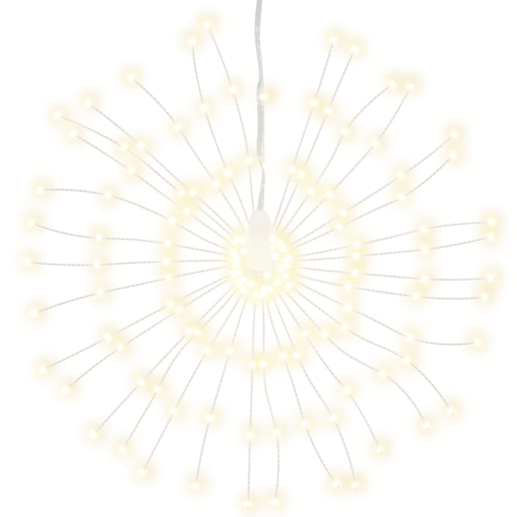 vidaXL Weihnachtsbeleuchtungen Feuerwerk 8 Stk. 140 LEDs Warmweiß 17cm