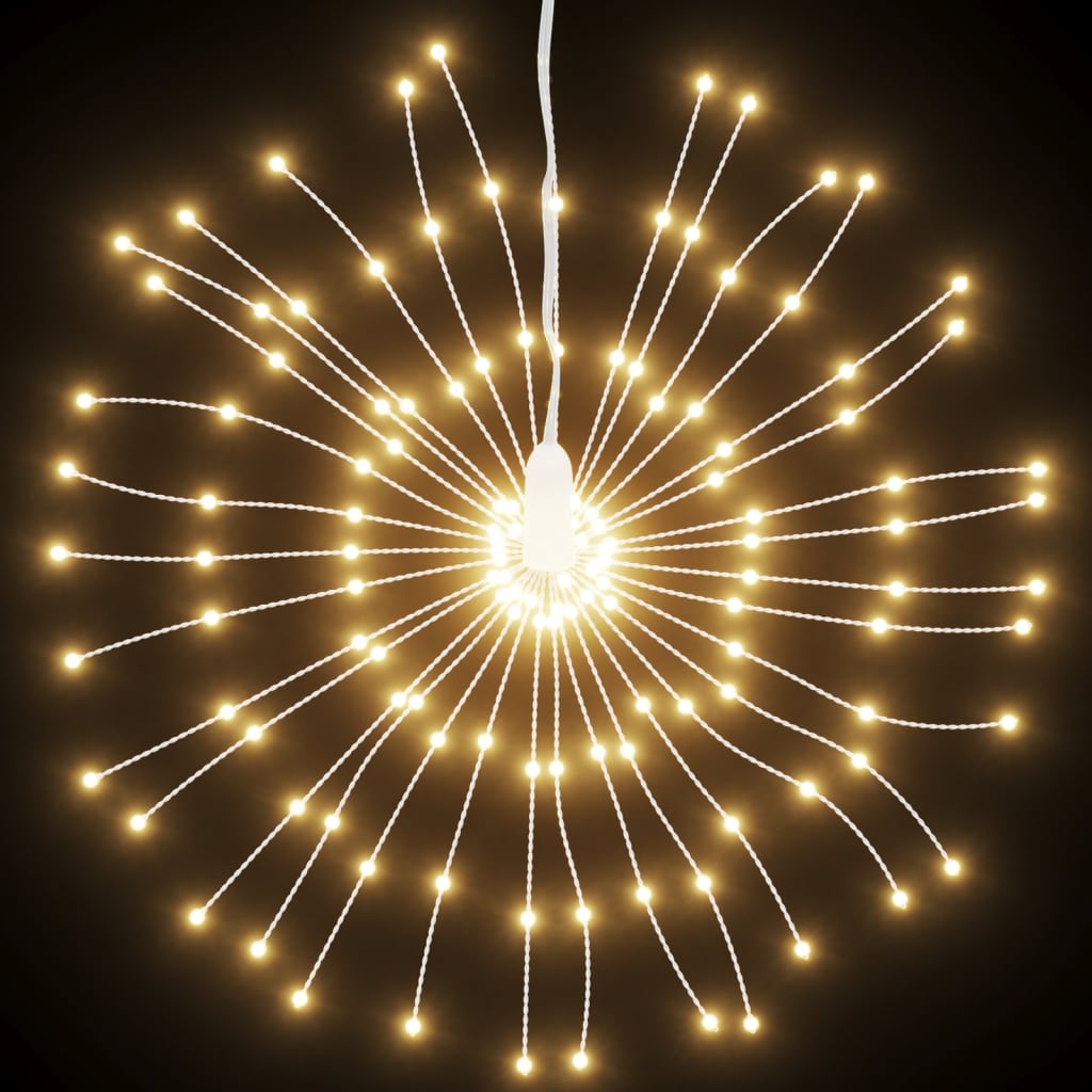 vidaXL Weihnachtsbeleuchtungen Feuerwerk 8 Stk. 140 LEDs Warmweiß 17cm