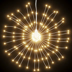 vidaXL Weihnachtsbeleuchtungen Feuerwerk 8 Stk. 140 LEDs Warmweiß 17cm