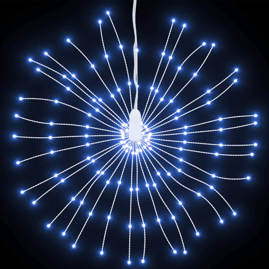 vidaXL Weihnachtsbeleuchtungen Feuerwerk 2 Stk. 140 LEDs Kaltweiß 17cm