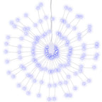 vidaXL Weihnachtsbeleuchtungen Feuerwerk 2 Stk. 140 LEDs Blau 17 cm