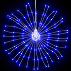 vidaXL Weihnachtsbeleuchtungen Feuerwerk 2 Stk. 140 LEDs Blau 17 cm