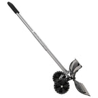 vidaXL Schneeschaufel mit Verlängerbarem Griff Schwarz 66 cm Stahl