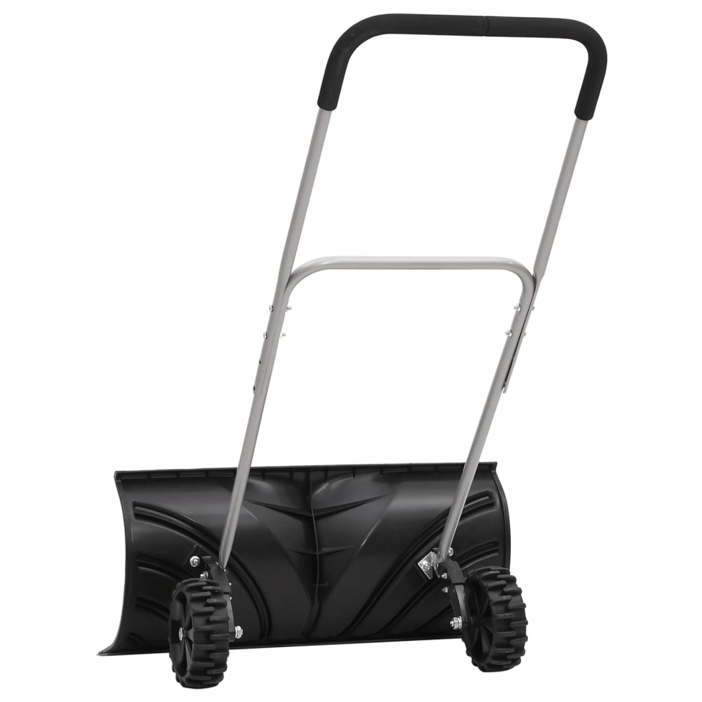 vidaXL Schneeschaufel mit Verlängerbarem Griff Schwarz 66 cm Stahl