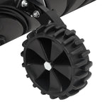 vidaXL Schneeschaufel mit Verlängerbarem Griff Schwarz 66 cm Stahl
