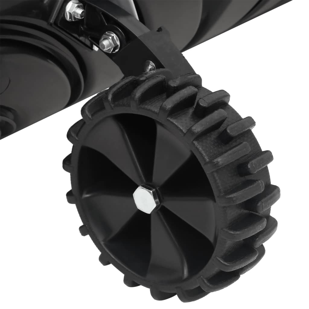 vidaXL Schneeschaufel mit Verlängerbarem Griff Schwarz 66 cm Stahl