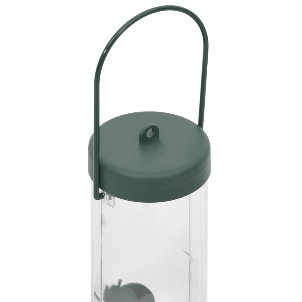 vidaXL Vogelfutterspender 3 Stk. Dunkelgrün 17x17x32 cm