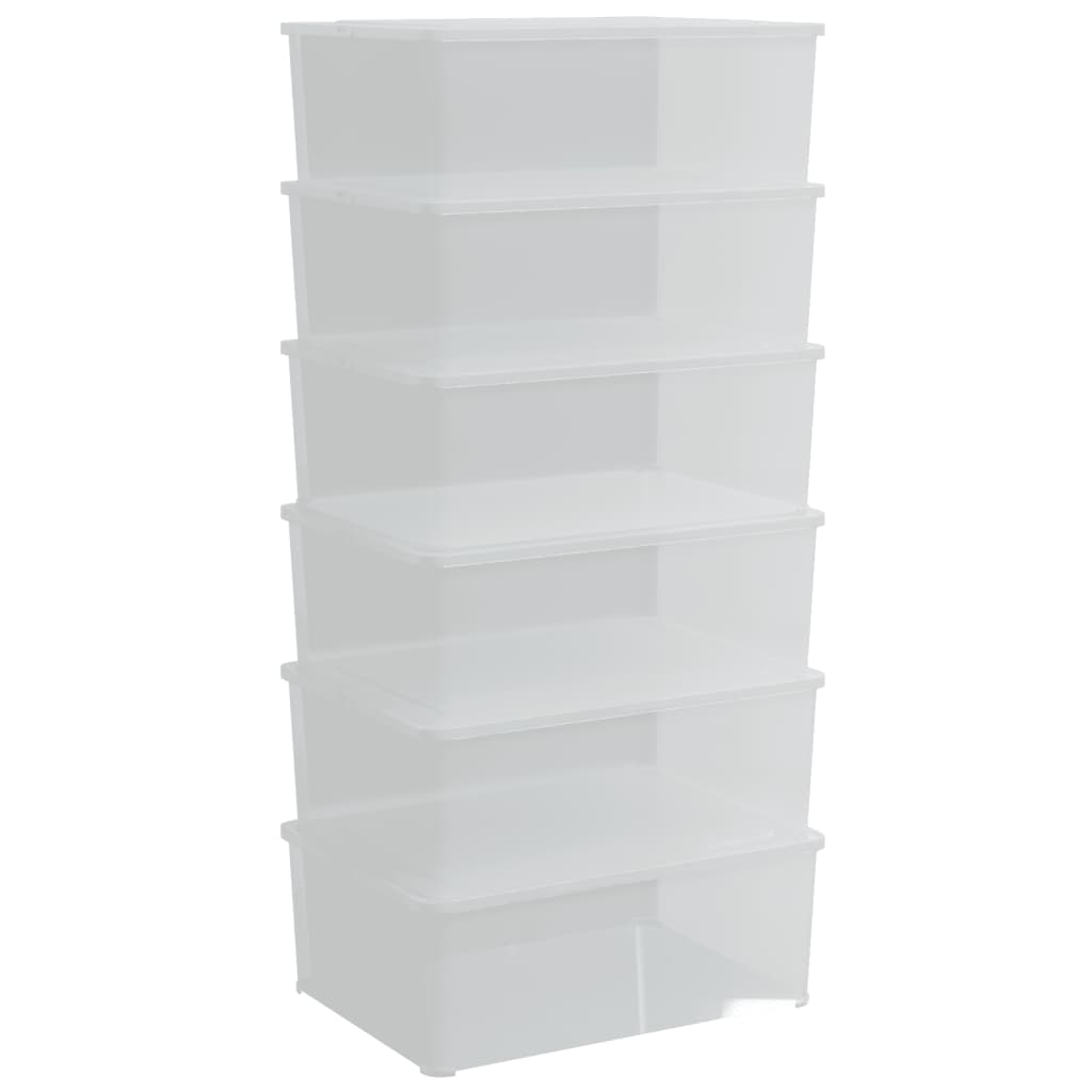 vidaXL Aufbewahrungsboxen 6 Stk. Kunststoff 10 L Stapelbar