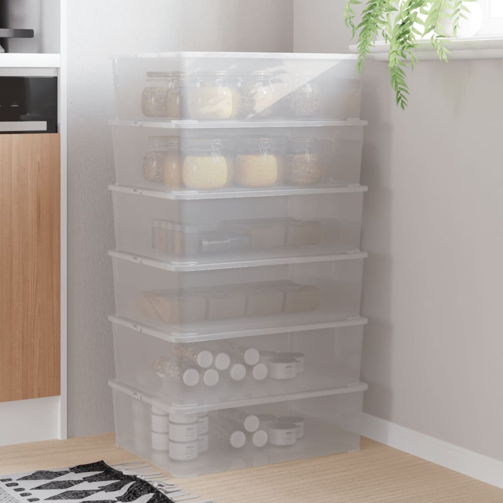 vidaXL Aufbewahrungsboxen 6 Stk. Kunststoff 10 L Stapelbar