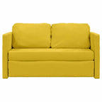 vidaXL Bodensofa mit Schlaffunktion Dunkelgelb 122x204x55 cm Samt