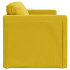 vidaXL Bodensofa mit Schlaffunktion Dunkelgelb 122x204x55 cm Samt