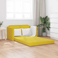 vidaXL Bodensofa mit Schlaffunktion Dunkelgelb 122x204x55 cm Samt