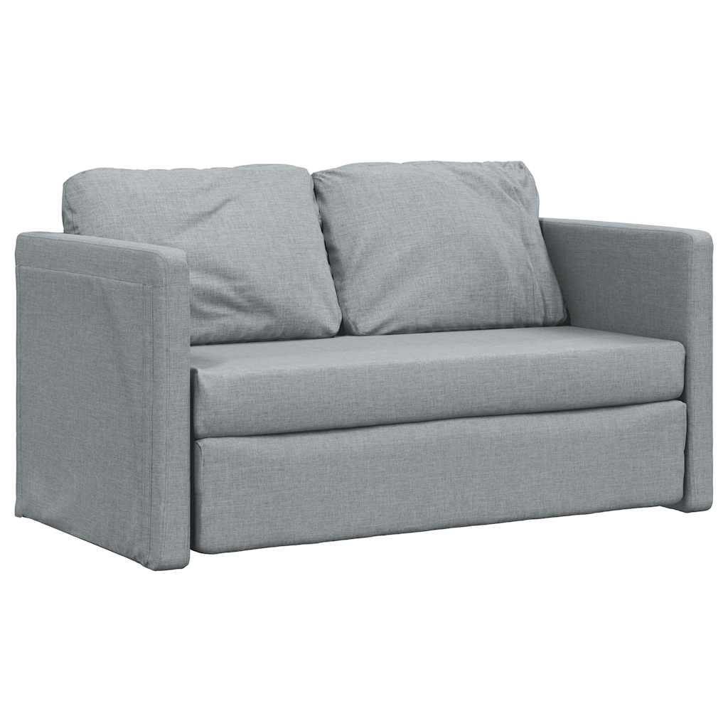 vidaXL Bodensofa mit Schlaffunktion Hellgrau 112x174x55 cm Stoff