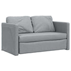 vidaXL Bodensofa mit Schlaffunktion Hellgrau 112x174x55 cm Stoff