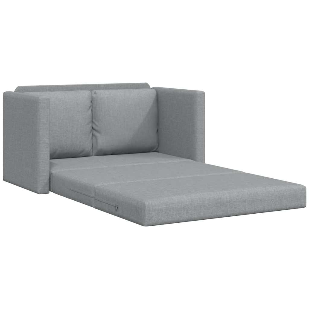 vidaXL Bodensofa mit Schlaffunktion Hellgrau 112x174x55 cm Stoff