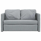 vidaXL Bodensofa mit Schlaffunktion Hellgrau 112x174x55 cm Stoff
