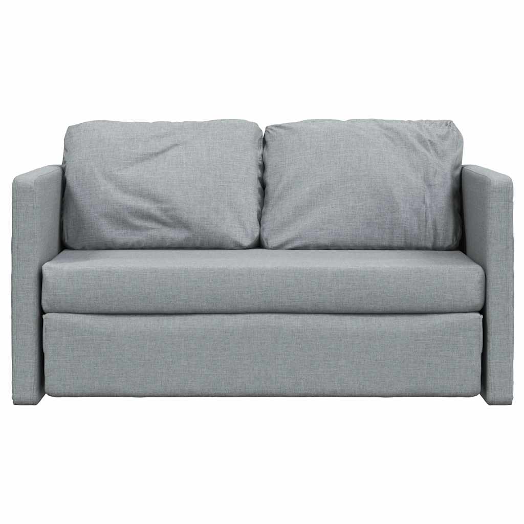 vidaXL Bodensofa mit Schlaffunktion Hellgrau 112x174x55 cm Stoff