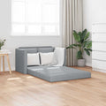 vidaXL Bodensofa mit Schlaffunktion Hellgrau 112x174x55 cm Stoff