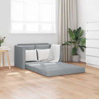 vidaXL Bodensofa mit Schlaffunktion Hellgrau 112x174x55 cm Stoff
