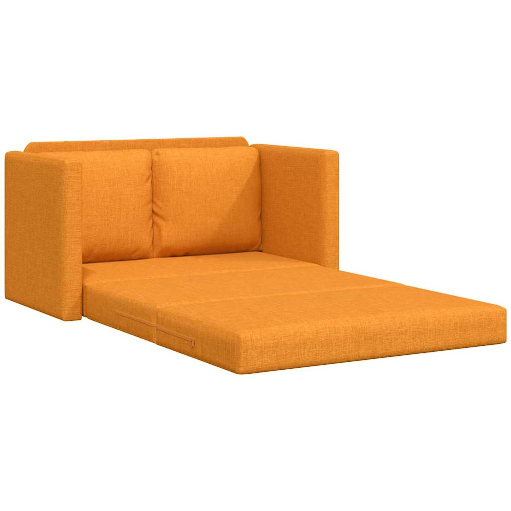 vidaXL Bodensofa mit Schlaffunktion Dunkelgelb 112x174x55 cm Stoff