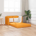 vidaXL Bodensofa mit Schlaffunktion Dunkelgelb 112x174x55 cm Stoff